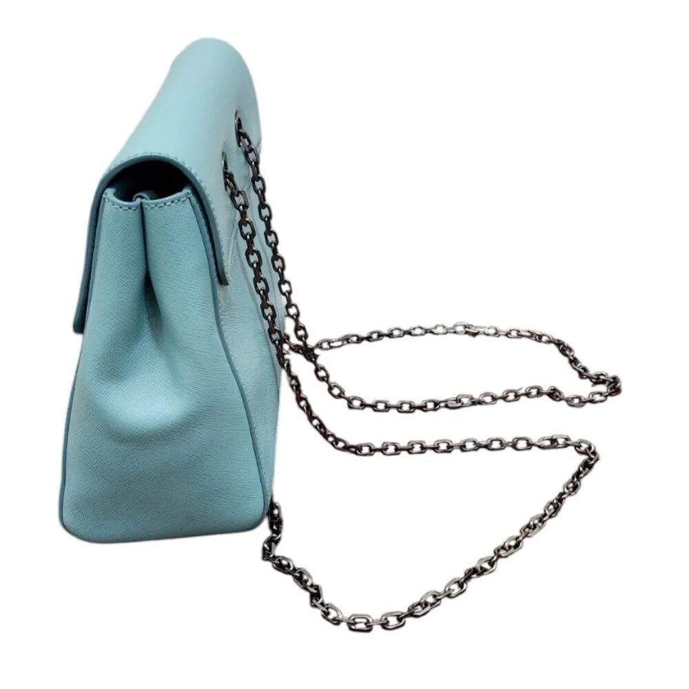 MARC JACOBS Saffiano Leather Backpack color Tiffany Blue